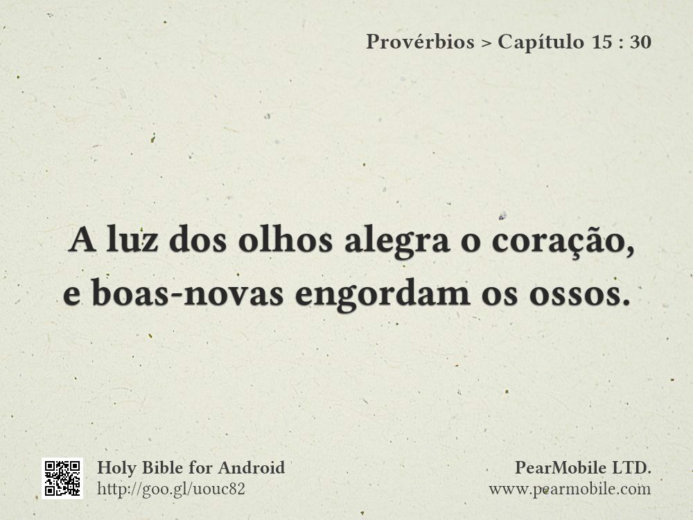 Provérbios, Capítulo 15:30